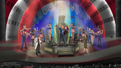 A rendering of “Rogers: The Musical,” coming to the Hyperion Theater at Disney California Adventure Park in June.