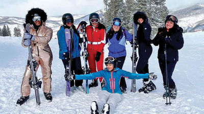 Members of the press trip hosted by Vrbo to attend the 50th anniversary summit of the National Brotherhood of Skiers in Vail, Colo.