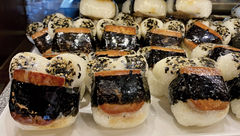 Rows of Spam musubi with a Disney touch at Ulu Cafe at the Aulani resort.