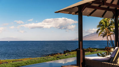 The waters in front of Wailea Beach Resort are teeming with whales in the winter months.
