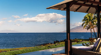 The waters in front of Wailea Beach Resort are teeming with whales in the winter months.