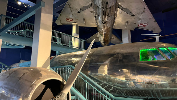 Flying machines at the Leonardo museum in Salt Lake City.