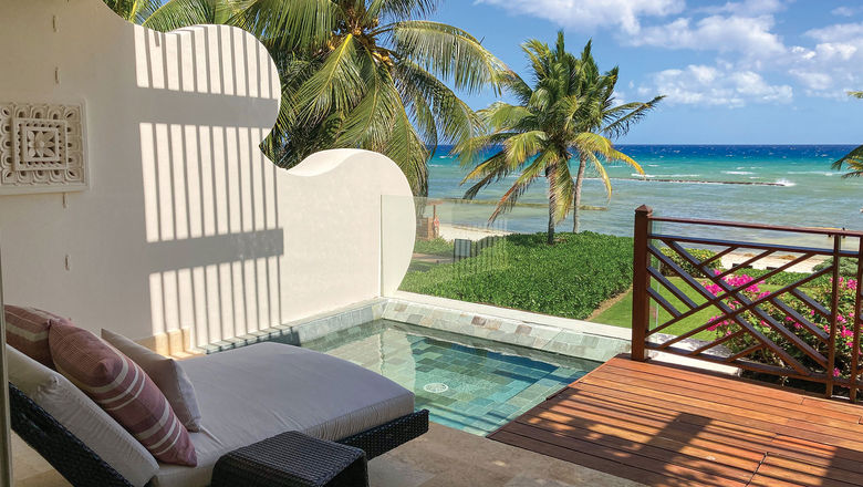 A guestroom terrace at the Grand Velas Riviera Maya's adults-only Grand Class section.
