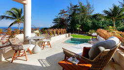 The deck at a Superior Junior Suite Private Pool Ocean View unit, one of 40 at the Grand Palladium Jamaica.