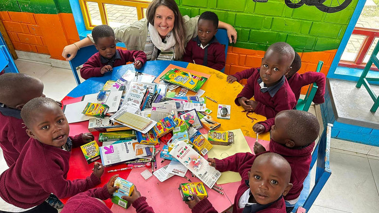 Ashley Les, owner of Protravel affiliate Postcards From in Lisbon, recently donated school and sports supplies to a local school in Ruhengeri, Rwanda.