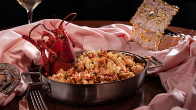 Lobster mac and cheese gets a dramatic presentation at Stanton Social Prime.