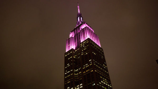 The Empire State Building will be lit up in pink for Valentine's Day.