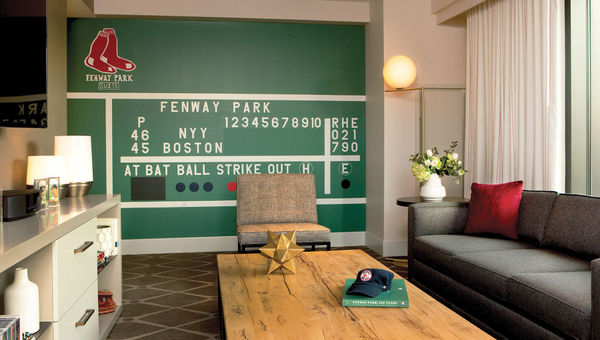 The Fenway Park suite at Boston's Hotel Commonwealth.