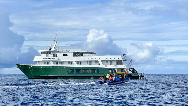 The Safari Explorer. The UnCruise ship operates in Hawaii in the winters and Alaska during the summers.