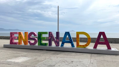 The Instagramworthy sign on Ensenada's malecon.